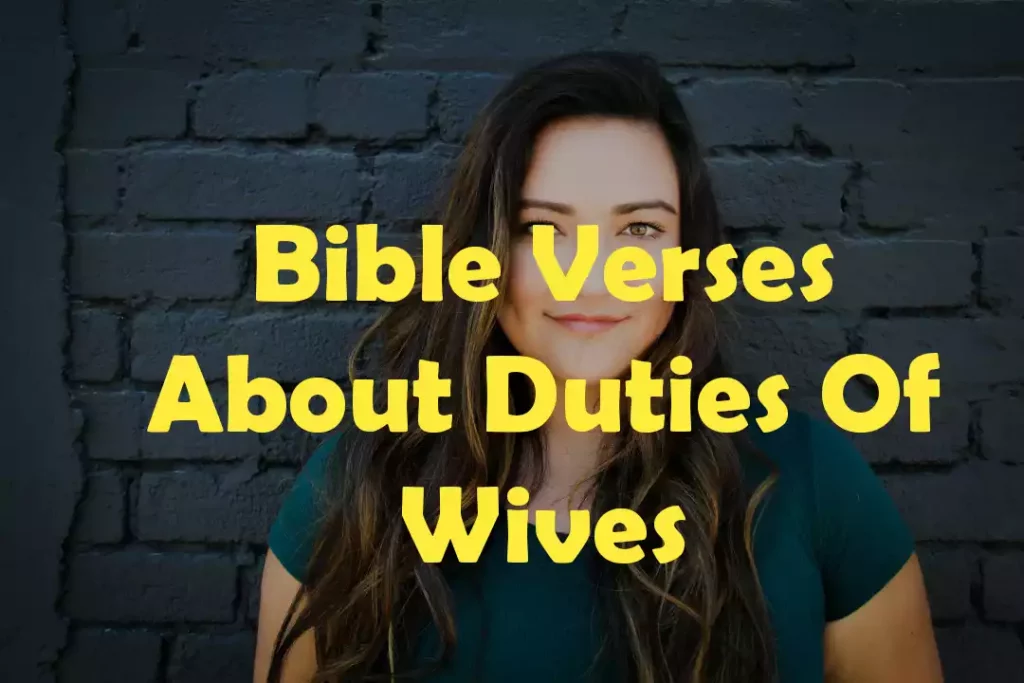 Bible Verses About Duties Of Wives